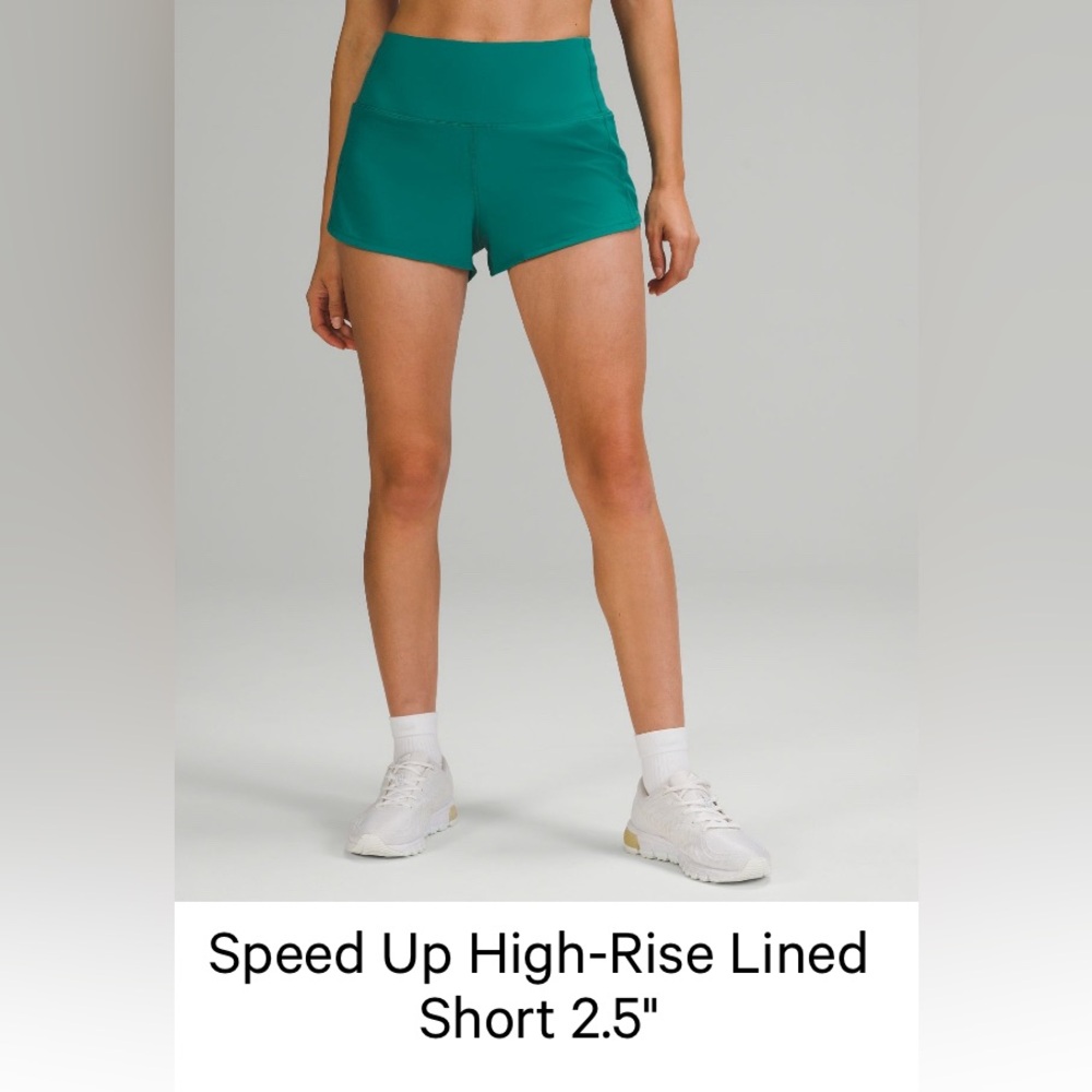 Lululemon Speed Up 2.5 HR Teal Lagoon Women’s Size 6